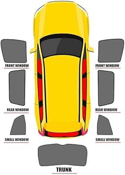 for FAW Bestune B70 2021 2022 2023 2024 2025 Magnetic Car Sun Shade,Car Window Shade Blinds Covers Breathable Mesh for Side Rear Full Window,C 1 Tailgate