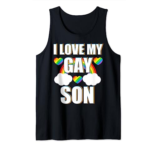 Hijo gay divertido mamá papá lgbt lgbtqia+ hijo familia Camiseta sin Mangas