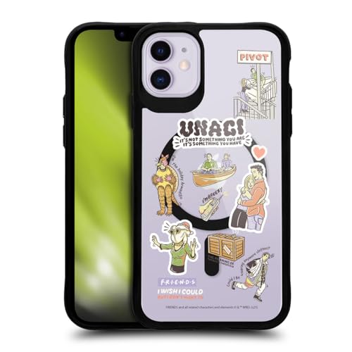 Coque Friends iPhone 11 antichoc noire et bumper de protection MagSafe