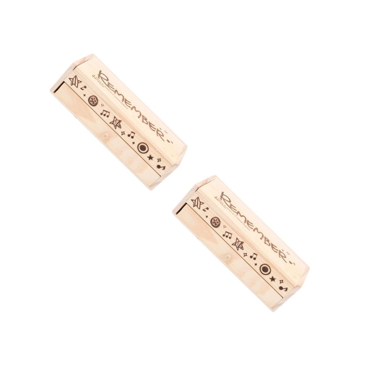 Étui de rangement pour stylos VILLCASE en bois : lot de 2 trousses robustes de style traditionnel