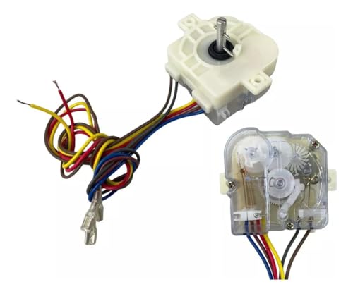 La Mejor Recopilación de lavadoras de reloj . 44 Timer Reloj para Lavadora de Dos Tinas, 6 Cables con Oreja Plana, Blanco con Detalles Transparentes, Plástico