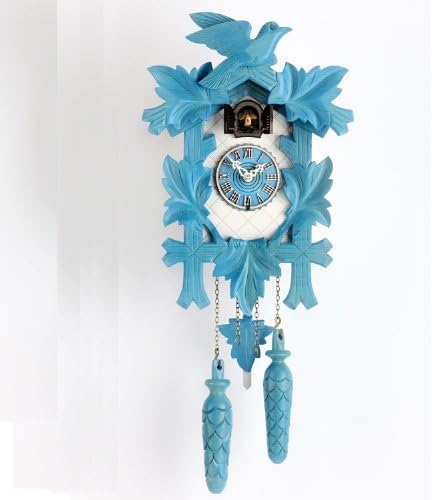Design Collection Quartz Cuckoo Clock, blue/white