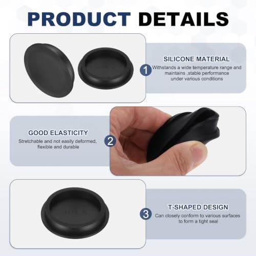 Image of MECCANIXITY 4pcs T-Shaped Silicone Plugs 101.5mm 4 inch Dia Snap in Plug