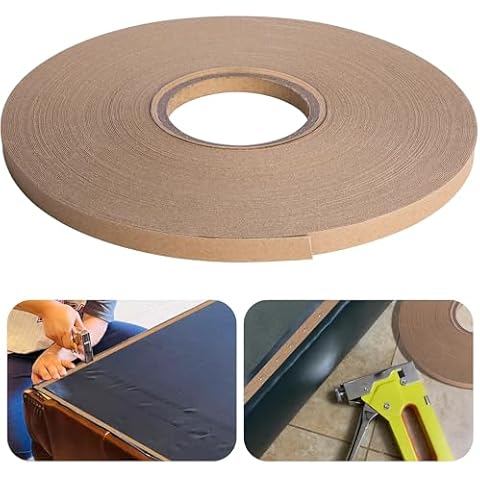 moonoom 55 Yards x 1/2 Inch Upholstery Tack Strip, Longer Upholstery Cardboard Tacking Strip, Hard Upholstery Sofa Making Strips for Furniture Sofa Chair and Couch Edges Repair Cover