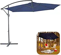 Ombrelone Bora Bora Guarda Sol 3 Metros Com Base Piscina - Mor - Azul