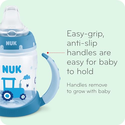 nuk learner cup 6 months timeless collection amazon exclusive 10 oz  bpa free spill proof sippy cup 2 count pack of 1