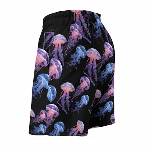 Jellyfish Print Mens Swim Trunks Quick Dry Board Shorts Beach Swimwear Bathing Suits4