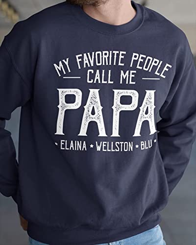 Personalized Grandpa Dad Shirt, Custom Papa Grandkids Name Shirt - Christmas Fathers Day Grandpa Dad Gifts4