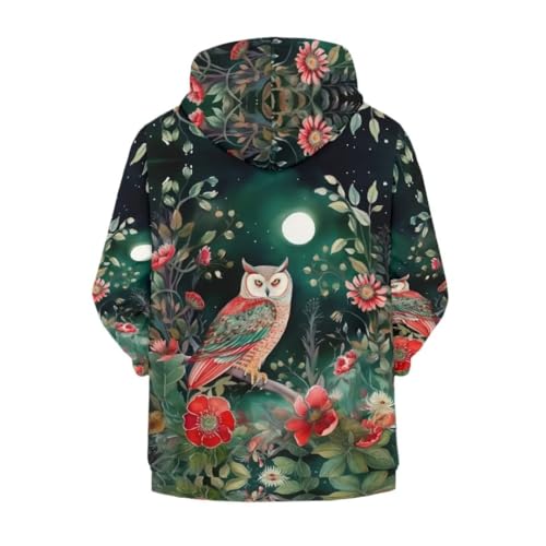 Kids Animals Print Full Zipper Hoodies Warm Hooded Sweatshirt With Pocket for Boys Girls 6-16 Years2