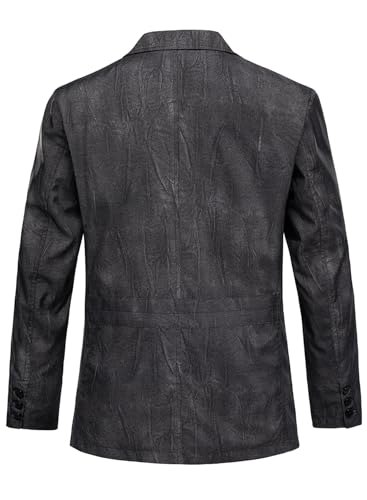 HOOD CREW Men’s Casual Blazer Vintage Sports Coat Button Up Lightweight Business Suit Jackets with Pockets3