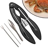 Genérico Outils crustacés – Ensemble 4 pièces | Accessoires robustes pour décortiquer pinces, pattes et coquillages | Parfait pours repas Fruits de mer, Cuisine conviviale ETT Amateurs gourmets