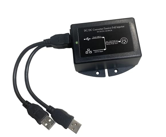 TP-DCDC-2USB-48 - Dual USB Input, 48V Passive PoE Output, 12W