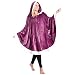 Produktbild CityComfort Hoodie Damen Poncho Kuscheldecke Flauschig, Oversize Pullover Damen Umhang Decke (Orchidee)