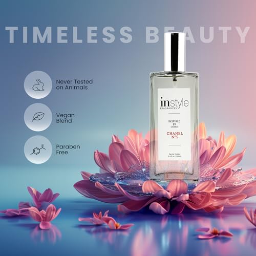 Instyle Fragrances, Inspired by Chanel's Chanel No. 5, Eau de Toilette, Fragrance for Women, Vegan, Paraben Free, Never Tested on Animals, 3.4 Fluid Ounces - Thumbnail 3