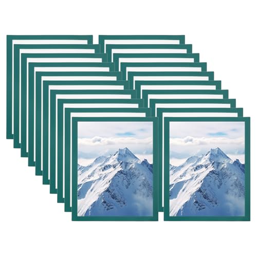 Support magnétique pour cadre photo A4 PATIKIL vert givré autocollant | Lot de 20 pièces