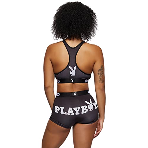 PSD Women's Playboy Logo Sports Bra, Black, L - Image 4