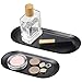 FREELOVE Stainless Steel Serving Tray, Bathroom Sink Vanity Trays Cosmetics Jewelry Organizer Towel Tray Tea Tray Decorative Tray(Black 1, Oval 7 inch / 9 inch)