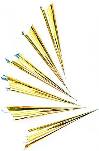 Empty henna cones Hand Rolled Cellophane Cones for henna or Jagua Applicators Dispenser for Henna, Jagua and Cake Decorating Art Craft 6 Pack - Colors may vary.