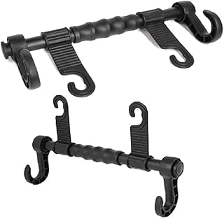 Car Hook - Back Car Seat Back Hidden Headrest Hanger Suitable for Handbag, Shopping Bag, Coat (1 Piece 2 Hook, Code:8737) - KaberTrade