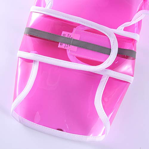 TEHAUX Capa de chuva para cães com capuz e faixa refletiva de segurança impermeável para animais de