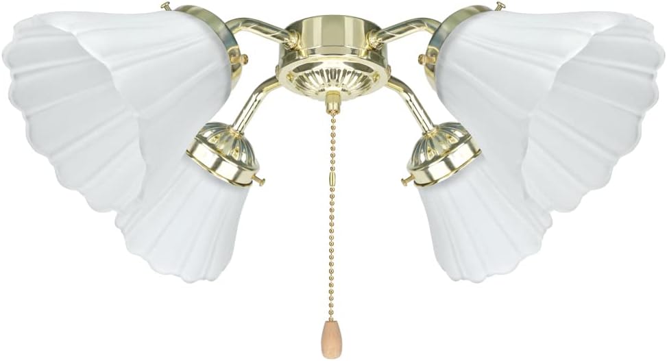 Aspen Creative 23011-4A Transitional Frosted Ceiling Fan Glass Shade.2-1/8"Fitter.Size:5"D x 4-3/4"H.4Pcs/Pack