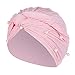 YAMAXUN Turban-Hut-Perlen-Muslim-Frauen-Verpackungs-Kappe -Rüschen-Perlen-Baseballmützen Böse Buben Club Cap (Pink, One Size)