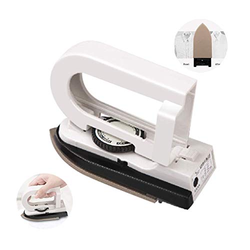 Mini Eisen, Stoff-Falten-Sterilisation Handportable Removable Spannung einstellbare Temperaturregelung Home Reise, Weiss (Color : White)