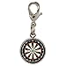 Produktbild 1StopShops Dart Board Design versilbert Clip-On Charm für Charm Armbänder