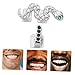 WESIEVYA 1 Set Snake Teeth Grills For Hip Hop: Fashionable Metal Grills For Rappers - Grills For Your Teeth For Stage Performances