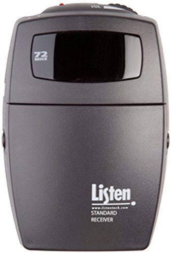 Listen Technologies LR-200-072 Standard 3-Channel RF Receiver (72 Mhz), Can be programmed to receive three preset channels, One-step digital tuning locks in a strong and consistent signal, Universal headphone jack with mono and stereo output capabilities