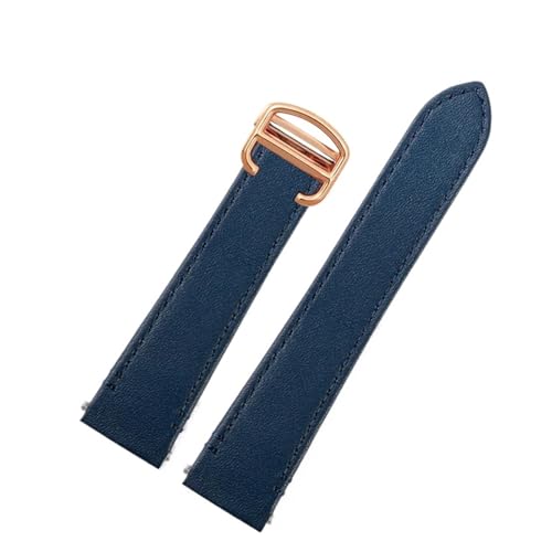 [Ő] 19mm 21mm NCbN[XU[XgbvΉBJeBG TgX NVbNX^C WSSA0009 WSSA0010 WSSA0018 SANTOS EHb`oh`F[ɑΉB(Blue-rose gold,21mm)