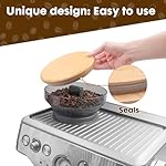 for Breville Barista Express Espresso Machine, Coffee Bean Replacement Lid on Coffee Maker Top Wooden Hopper Lid with Sealing Ring, Espresso Machine Accessories Bean Cover, Beech Wood - Image 3