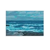 画家 東山魁夷 風景画 朝明けの潮 ポスター クール ポスター 壁アート キャンバス 印刷 アートパネル オフィス装飾 ぶら下がる 版画 ギフト16x24inch(40x60cm)