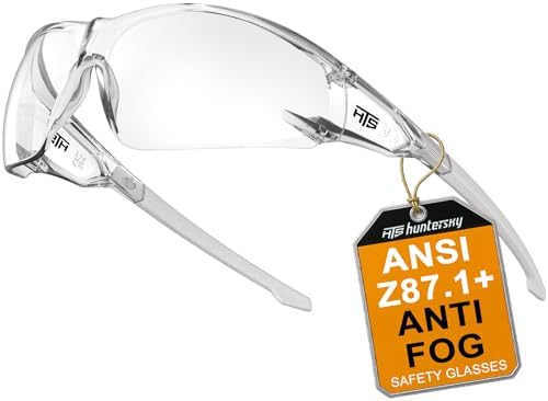 HTS HUNTERSKY S239 Protective Clear gray small Safety Glasses women men protecting eyes from wind dust pickleball bike riding cycling running