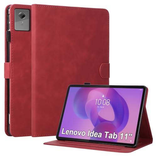 Housse Lenovo Idea Tab 11 2025 avec porte-cartes et rabat de visionnage