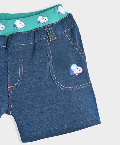 Image of Mi Arcus Peanuts Snoopy Printed Blue Shorts for Baby Kids Boys Girls Toddlers