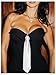 Verdusa Women's Overbust Bustier Corset Tops Foldover Strapless Going Out Tops Black and White X-Large