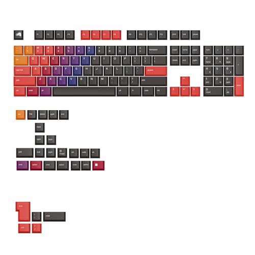 Image of GLORIOUS Gaming - GPBT Gradient Keycaps for Custom Mechanical Keyboards, No Fade Dye-Sublimated, Fits 100%, 75% 65% 60%, PBT Polymer, Fits ANSI & ISO, Supports Windows & macOS - Celestial Fire