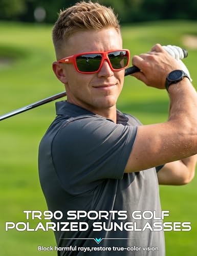 Image of ATTCL Polarized Sunglasses Men for Fishing: UV Protection Lightweight TR90 Sports Wrap Sun Glasses Driving Golf Running