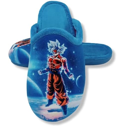 Zapatillas de Estar en Casa Para Niño - Chinela Destalonada - Confort - Suela de Caucho Antideslizante (SON GOKU AZUL CLARO, Sistema tallas calzado EU, Adolescente, Hombre, Números, mediano, 36) | Ya disponible en tu tienda friki favorita! En mundofriki.es!