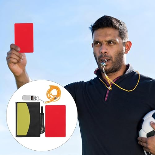 Tarjetas de árbitro de fútbol rojas y amarillas miniatura 4