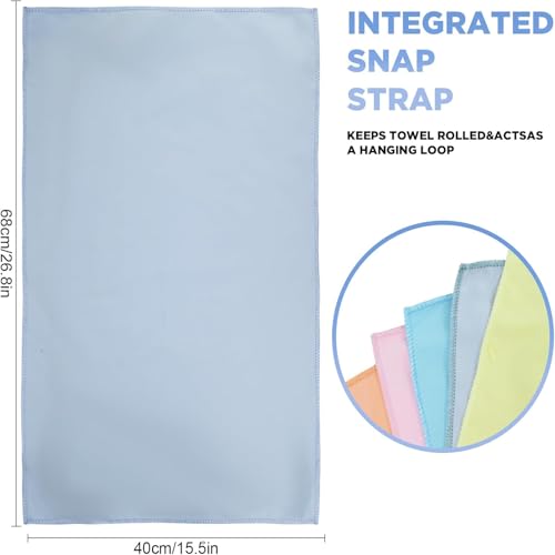 Microfiber Gym Towels - Quick Dry, Highly Absorbing, Odor-Free, for Women & Men - Gym Towel for Hot Yoga, Tennis, Working Out, Camping, Set of 5 Pastel (Pastel Colors, 5Pack - 16 * 27Inch) - Image 3