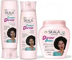Kit Skala Crespo Divino - Shampoo 325 ml + Condicionador 325 ml + Creme de Tratamento 1 kg.
