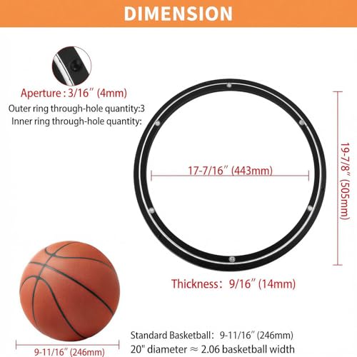 Image of TamBee 20 Inch Lazy Susan Bearing Base, 450 LBS Load Capacity Heavy-Duty Mute Turntable Ring Lazy Susan Hardware for Dining Table, DIY Projects (Black)