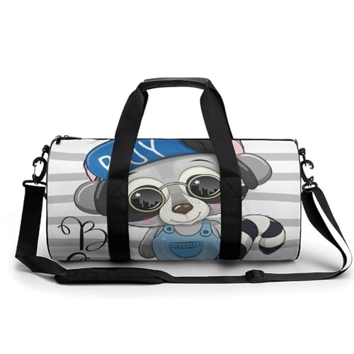 Sac duffel bag raton laveur multifonction pour gym, fitness et voyage