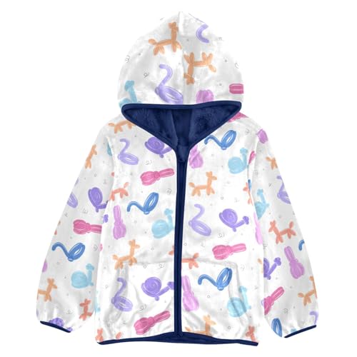 Children's Balloon Toys Girls Fleece Jacket Girls Fall Jacket Girls Zip Up Hoodie Girls Sherpa Jacket 2-10T