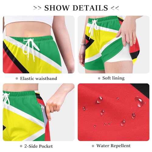 Patriot Flag Women Board Shorts Beach Swimwear Bottoms 3.7" Inseam S-XXL4