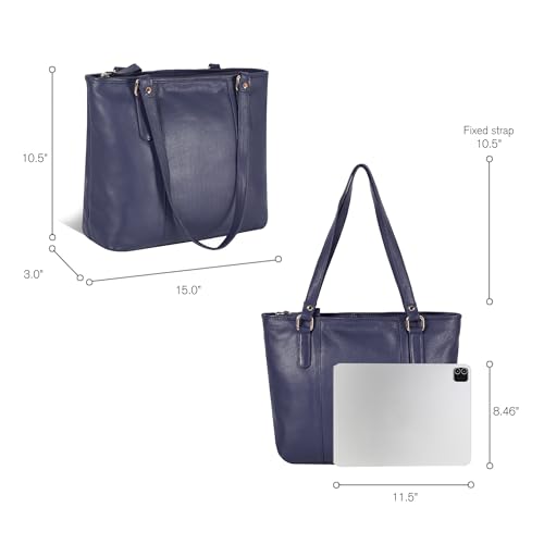 Image of Leather Purse For Women - Real Leather Tote For Women - Ladies Shoulder Handbag For Work, Travel, Casual Use