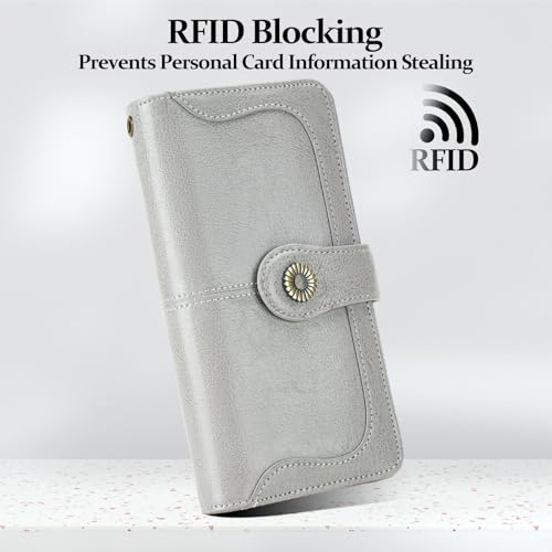 Image of FALAN MULE Wallets for Women Trifold Wristlet Wallets Large Capacity RFID Blocking Ladies Purse Credit Card Holder