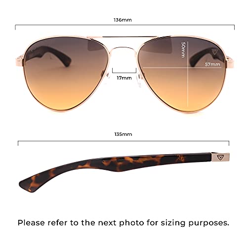 AV1 Non-Polarized Aviator Sunglasses -Unisex- Dual-Zone Lens Technology, Zero Distortion3